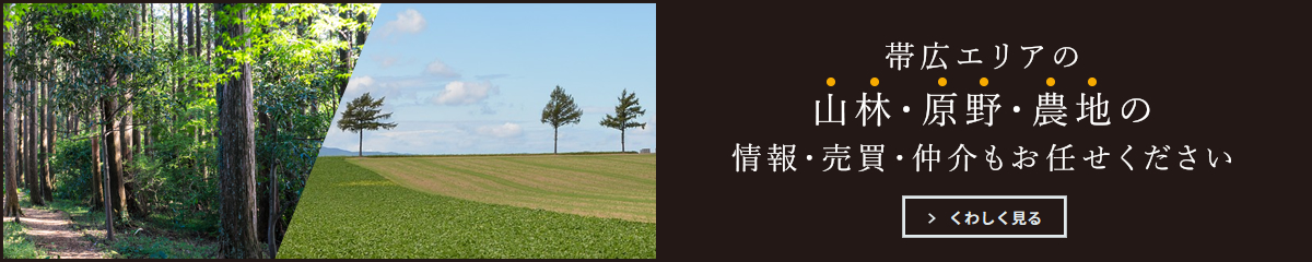 帯広エリアの山林・農地売買・仲介もお任せください